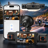 Cameră auto WLAN 4 canale cu vedere panoramică | Vierwacht