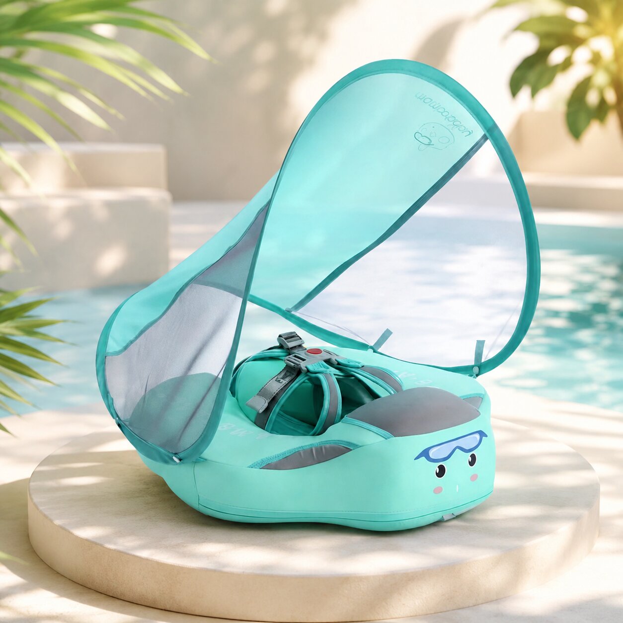Baby Schwimmring mit UPF50 Sonnendach, Sicherheitsgurte Baby Schwimmring mit UPF50 Sonnendach, Sicherheitsgurte