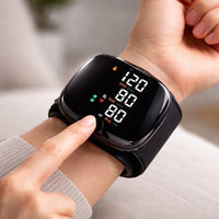 Blutdruckmessgerät für Handgelenk | Digitales Blutdruckmesser | Wiederaufladbar mit Touch-Funktion | Tensavio
