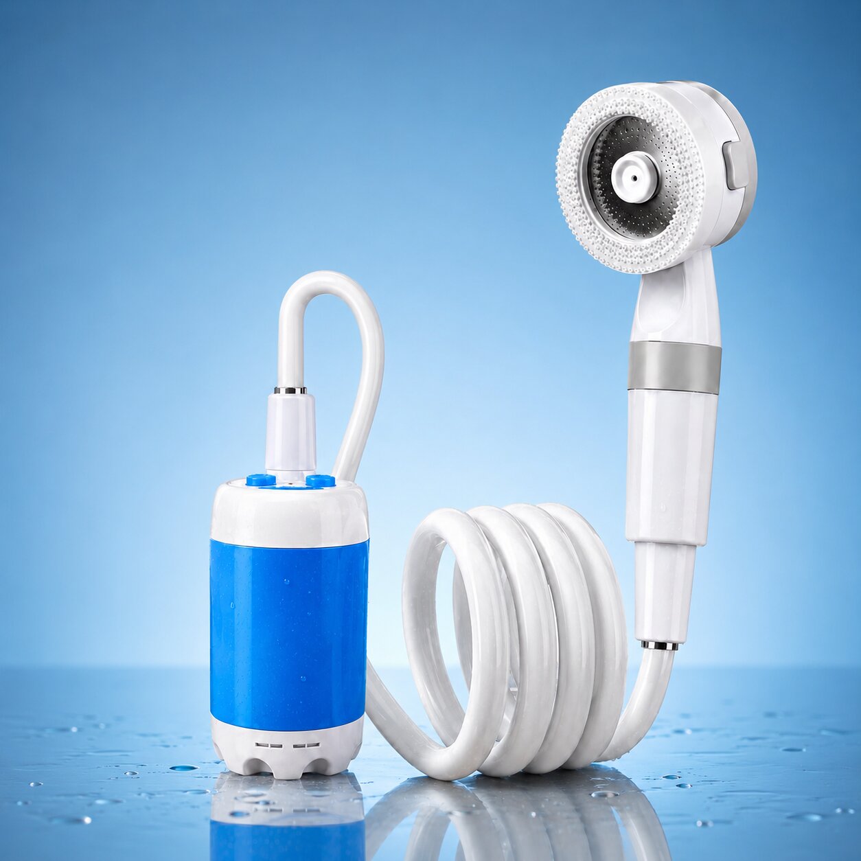 Camping Dusche | Akku Duschpumpe | USB Wiederaufladbar