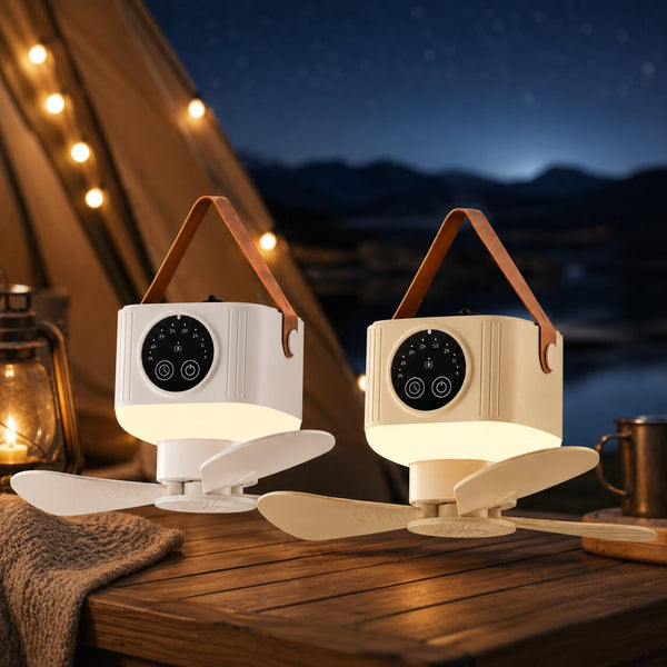 Camping Ventilator mit LED Licht