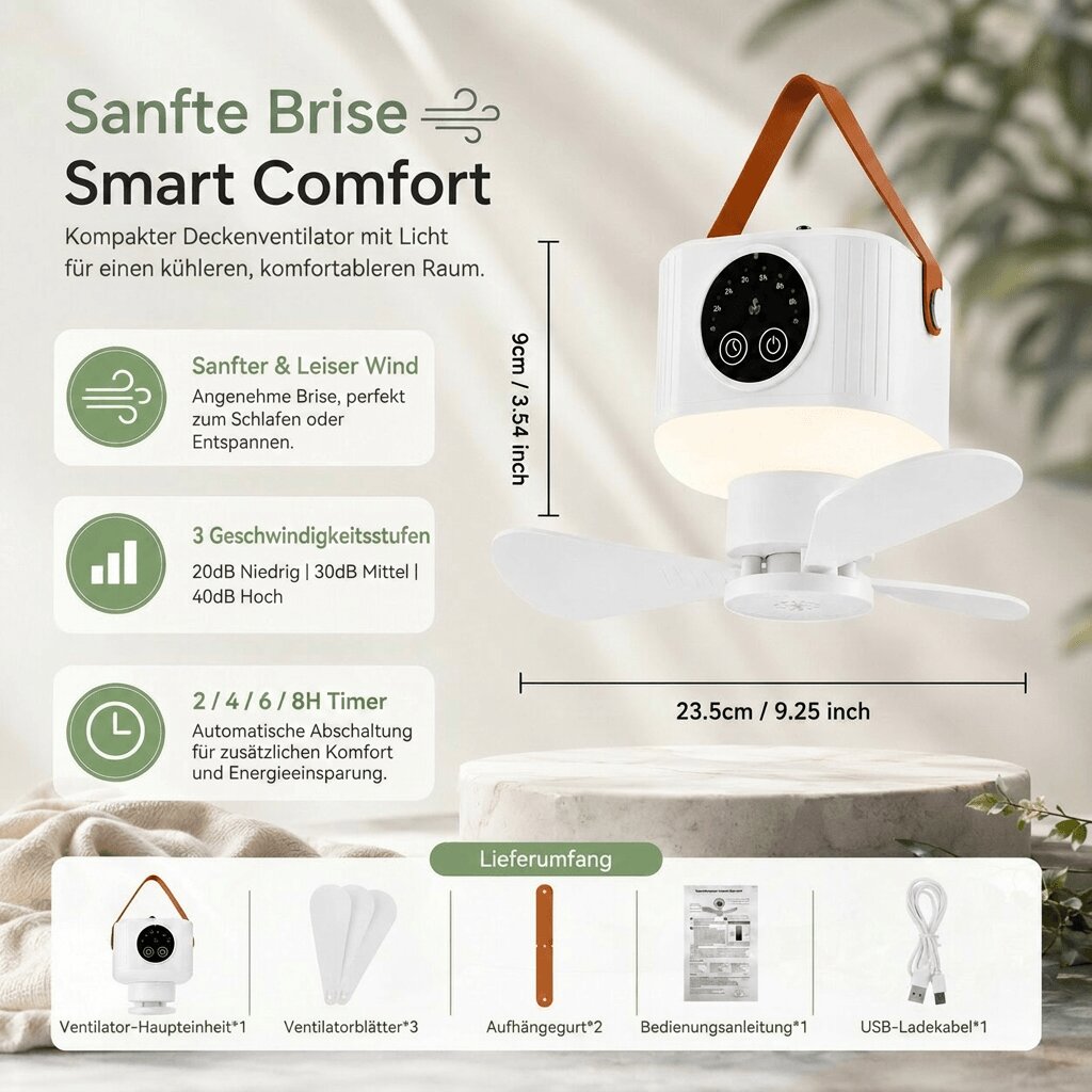ventilator fürs zelt Camping & Lampe | USB aufladbar Artovision Option:Grey Into The Unknown by