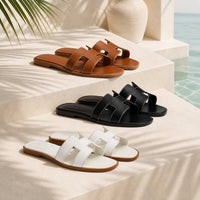 Pantoletten für Damen | Bequeme Sommer Sandalen | Lederlinde