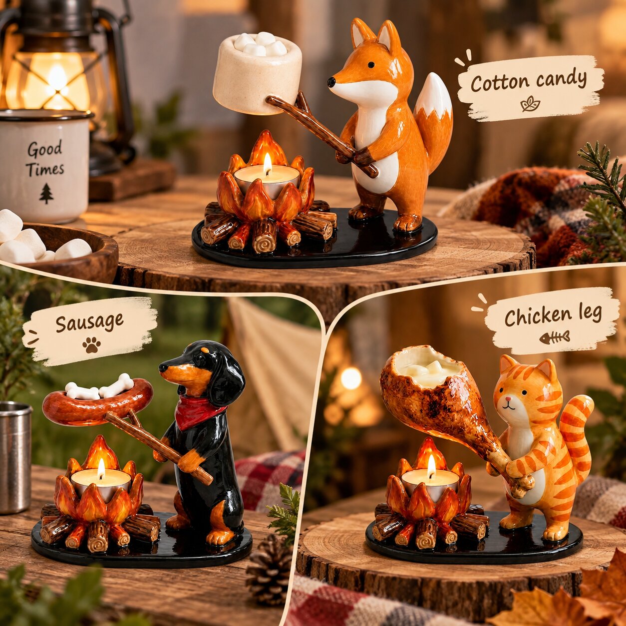 Teelichthalter | Dekorative Tierfigur aus Polyresin