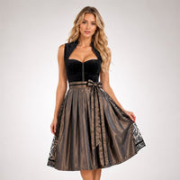 Dirndl mit Schürze im eleganten Schwarz-Bronze-Look