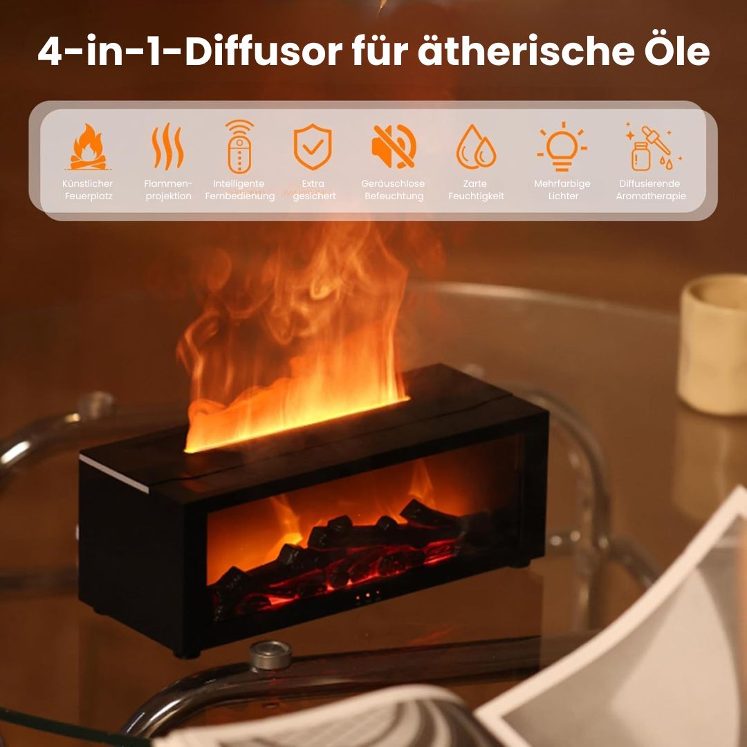 Aroma Diffuser | Elektrische Duftlampe mit Flammenoptik