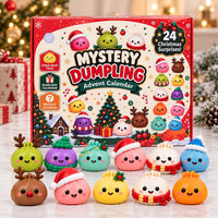 Dumplings-adventskalender med 24 squishy-figurer