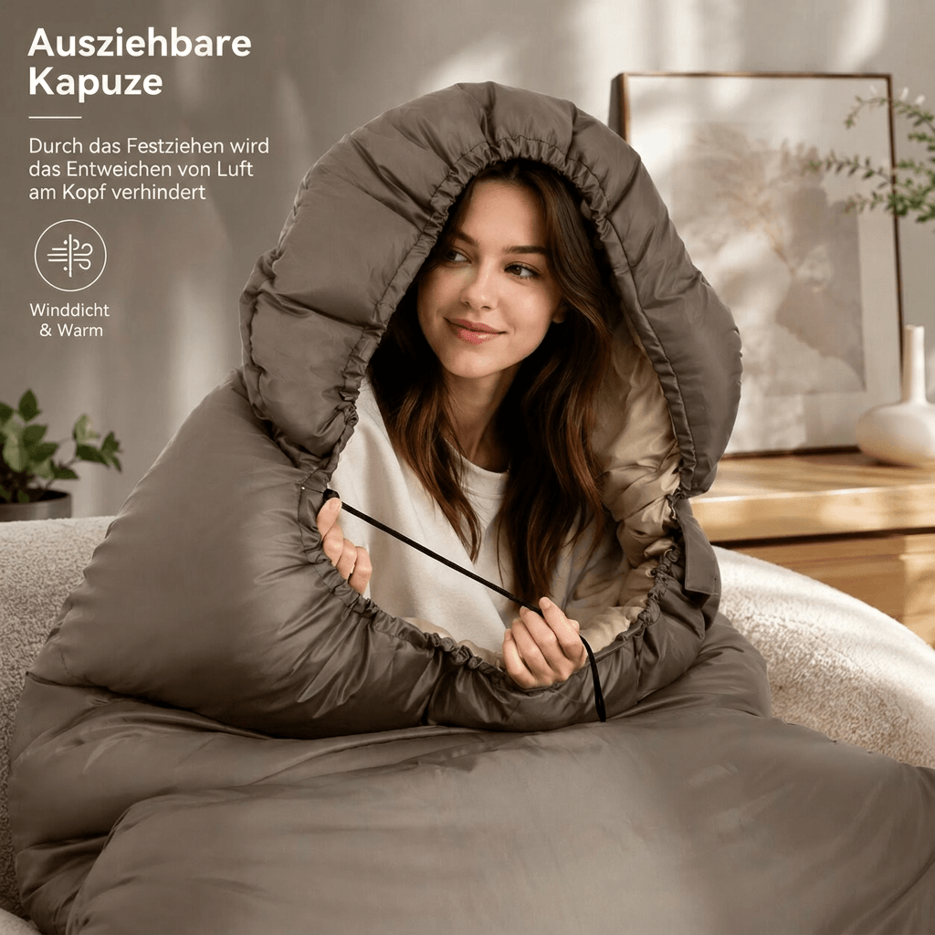 schlafsack extra warm Camping | breite Ausführung | 4 Jahreszeiten Size:Wide 5'6