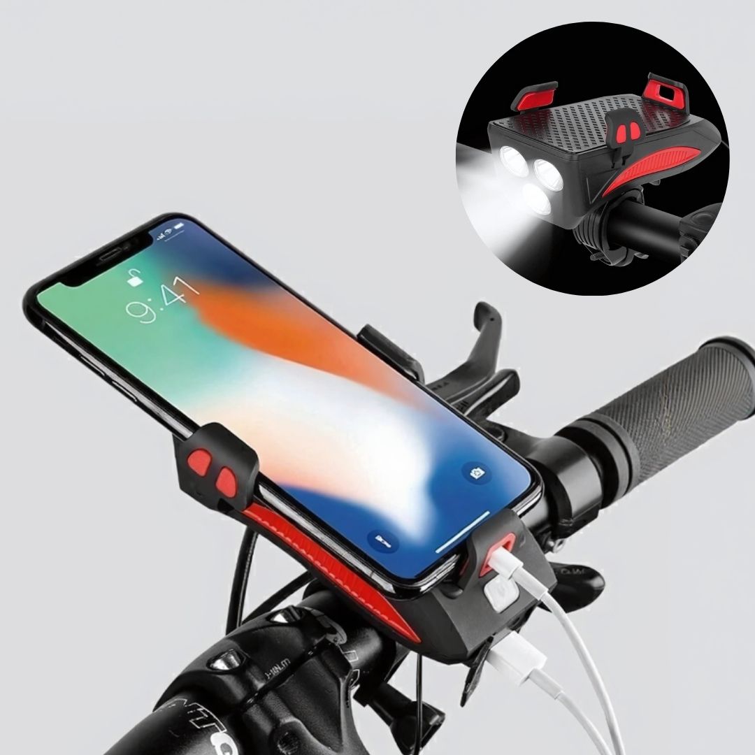 fahrradbeleuchtung usb powerbank Fahrradlicht mit Handyhalterung & Powerbank