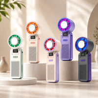 Faltbarer Mini-Handventilator mit LED-Display | Kryolux