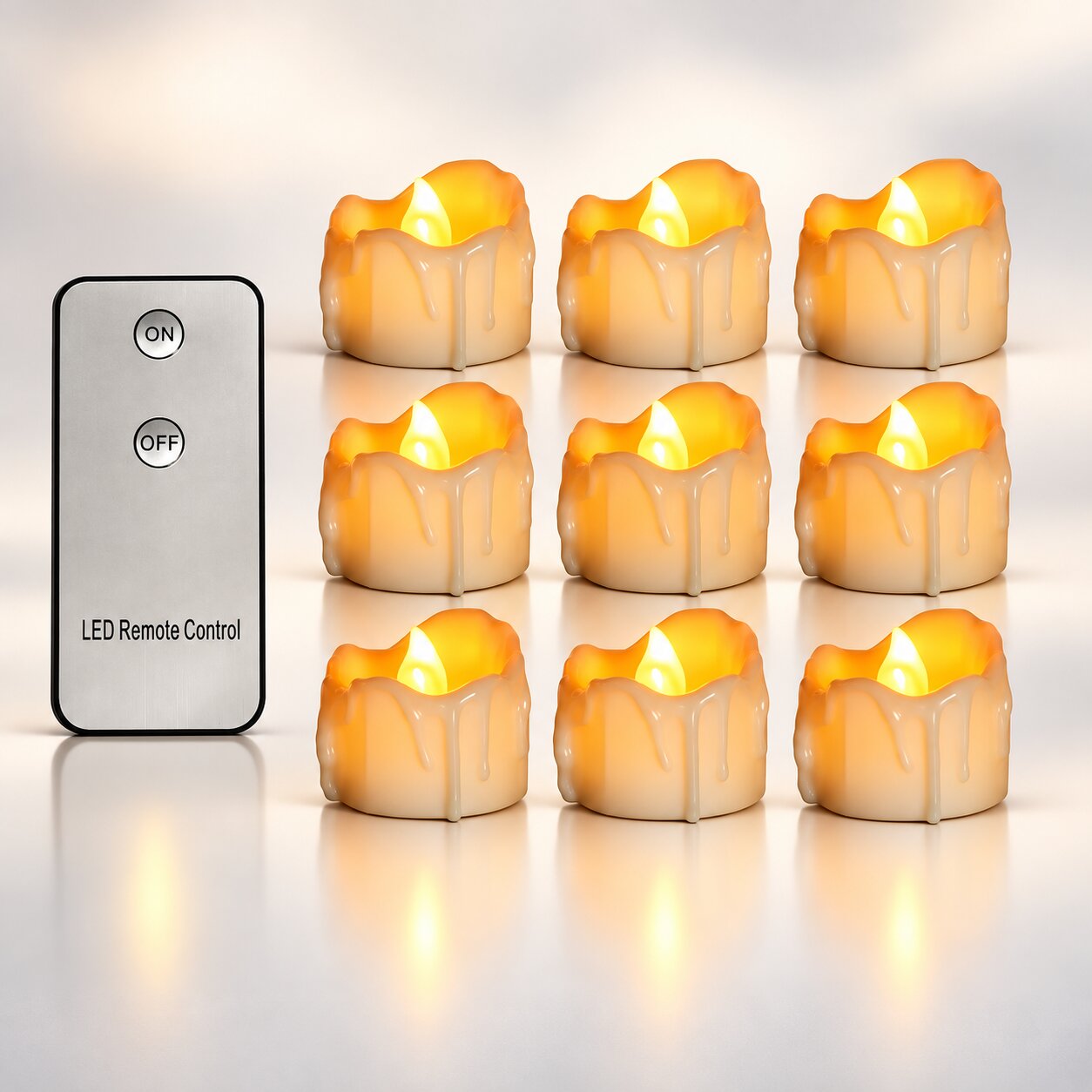 LED Teelichter | 12er Set mit Fernbedienung