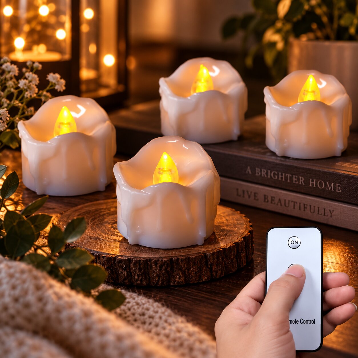 LED Teelichter | 12er Set mit Fernbedienung