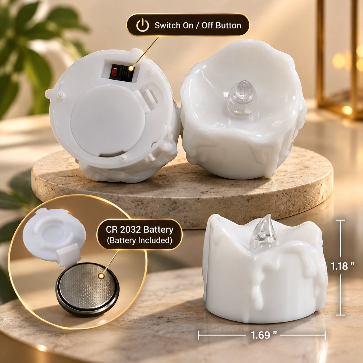 LED Teelichter | 12er Set mit Fernbedienung