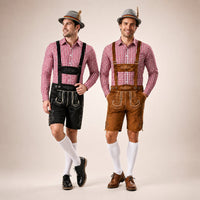 Herren Trachtenset mit Lederhose und Karohemd