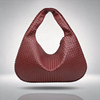 Geflochtene Leder Hobo Bag mit Reißverschluss | Schultertasche für Damen | Flechture