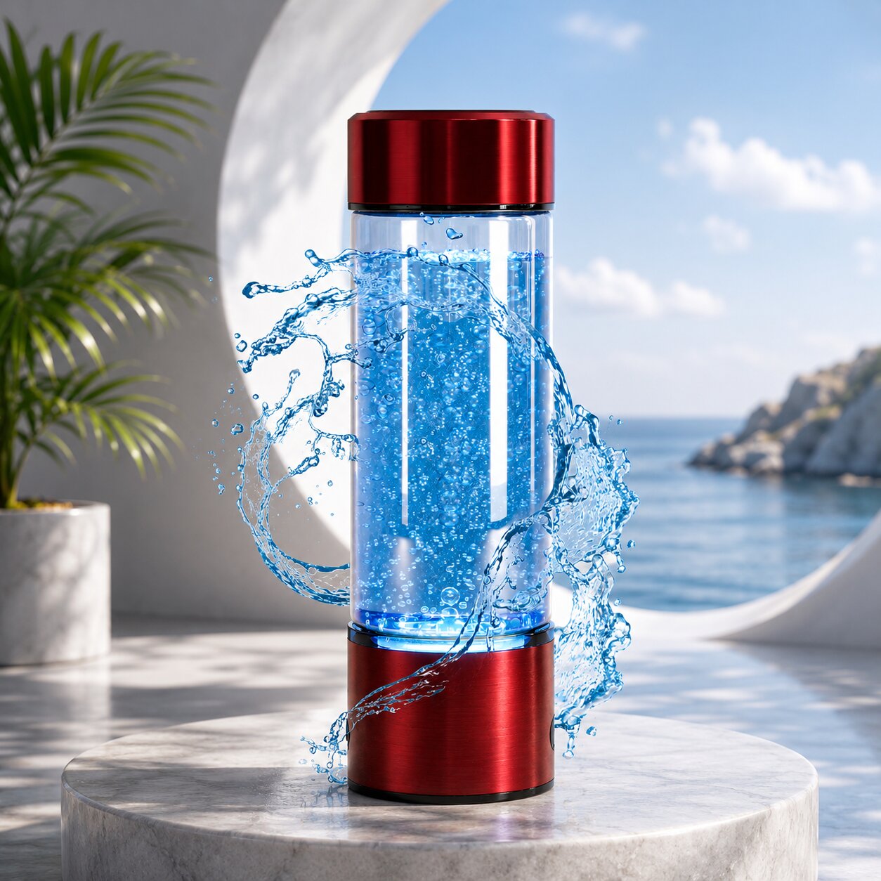 Wasserstoff Wasserflasche | Wasserstoffgenerator | Borosilikatglas