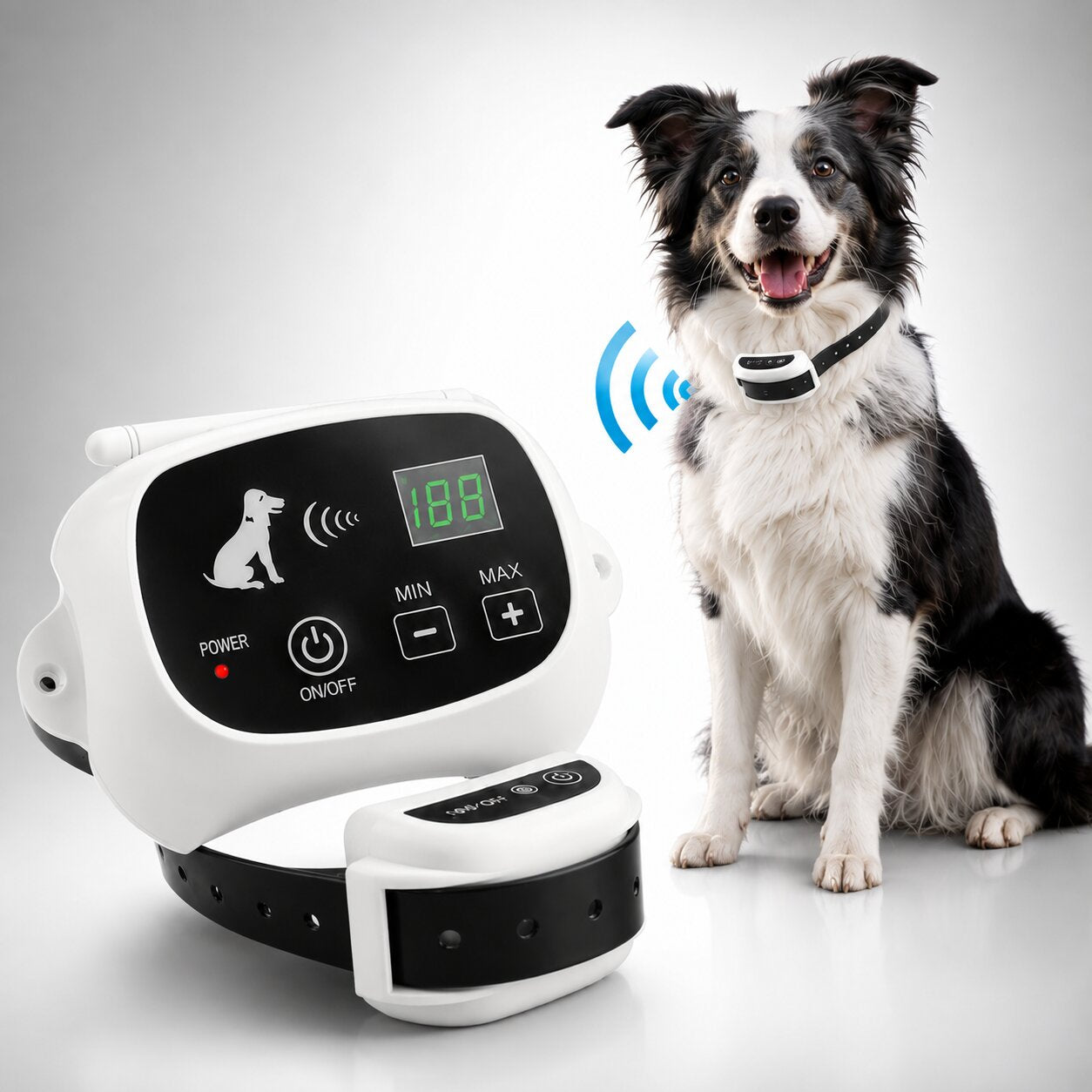 Wireless dog fence | adjustable radius | IP67 collar | up to 500 m