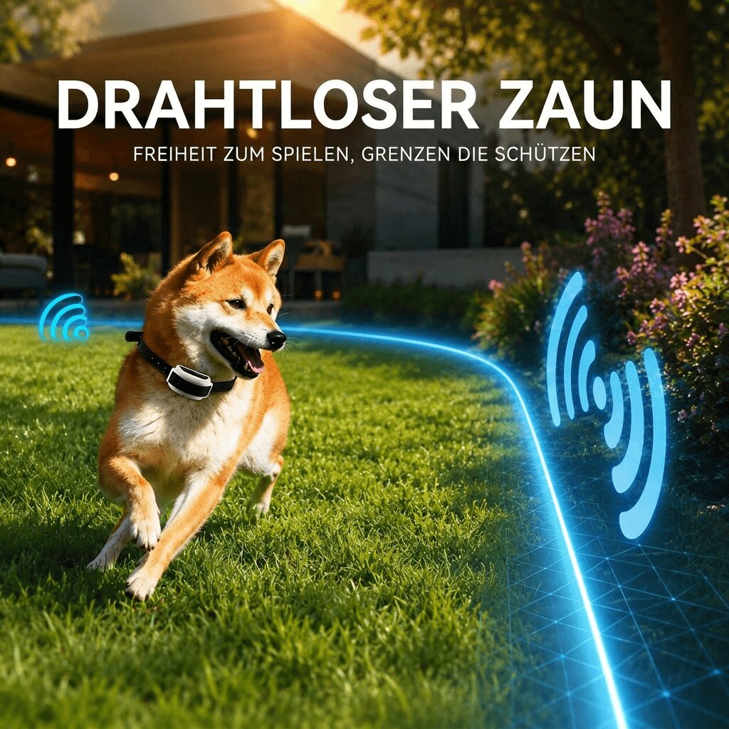 Wireless dog fence | adjustable radius | IP67 collar | up to 500 m