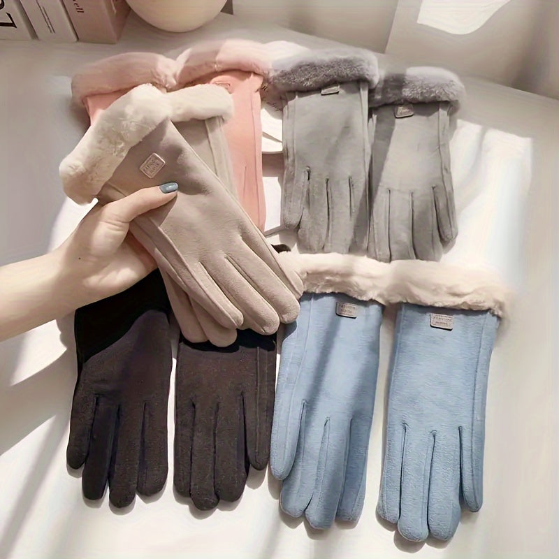 kuschel handschuhe Handschuhe Damen | Warme Handschuhe Winter mit Lammfell