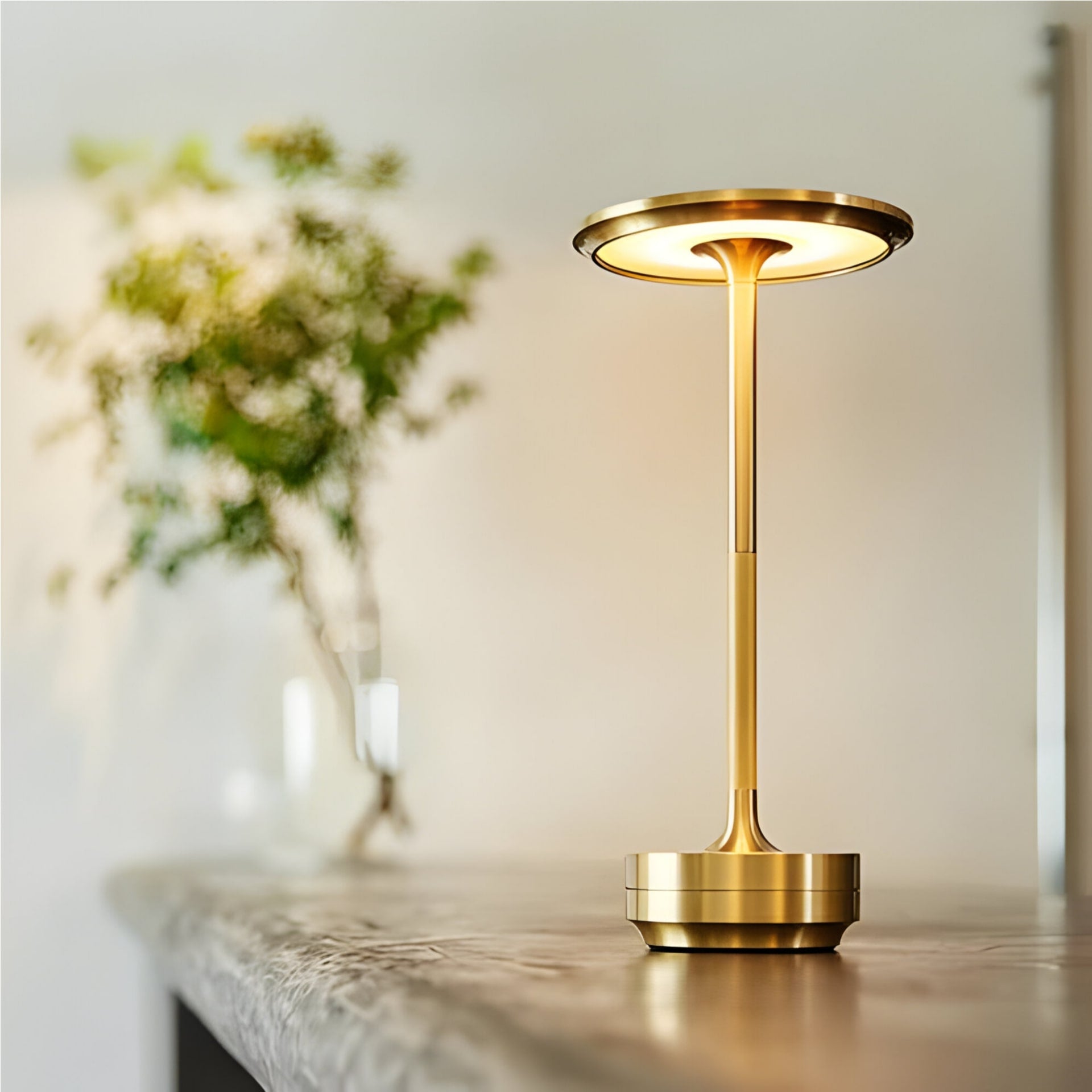 Lampe für Wohnzimmer | kabellose Tischlampe | Tischleuchte mit Akku