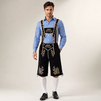 Lederhose Trachtenset mit Karohemd und Hut