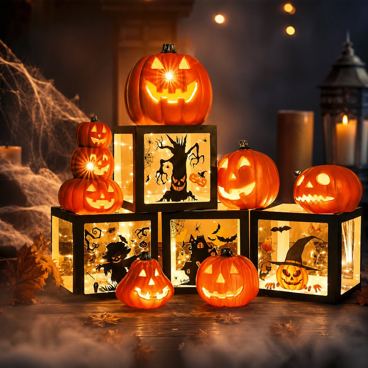 Halloween Deko | Leuchtender Kürbis