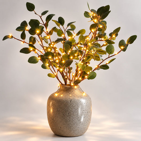 Herbstdeko | Beleuchtete Zweige mit 120 LEDs | 70 cm & warmweiß