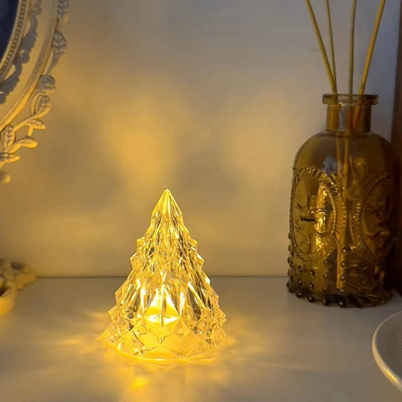 Mini Weihnachtsbaum aus Kristall | Beleuchtete Weihnachtsdeko