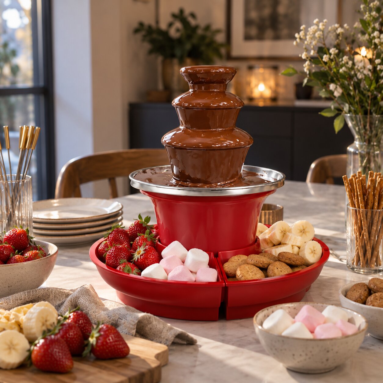 Schokobrunnen | Fondue Set für Schokofondue