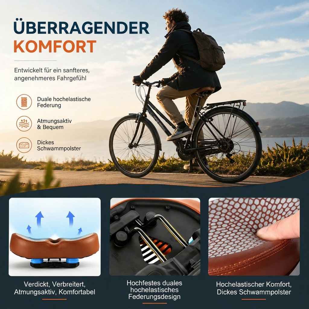 Noseless Fahrradsattel für mehr Komfort
