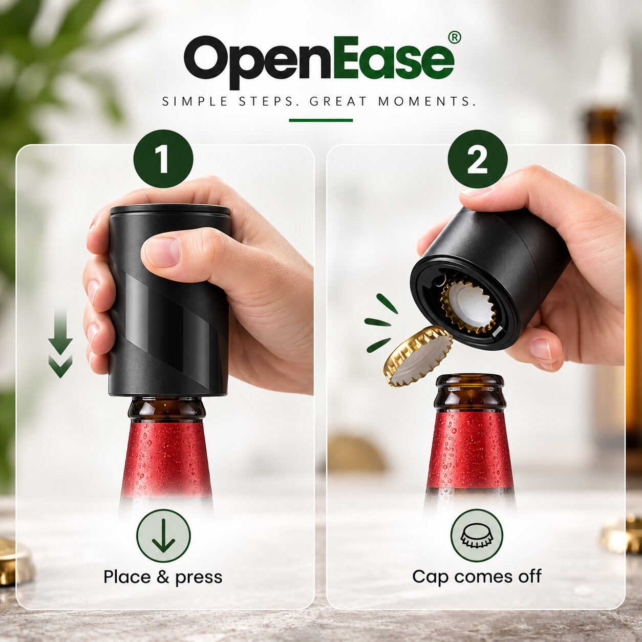 Flaschenöffner Geschenkset | Elektrischer Weinöffner & automatischer Bieröffner