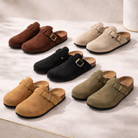 Orthopädische Hausschuhe für Damen & Herren | Clogs aus Wildleder | Pantoletten | Suedara