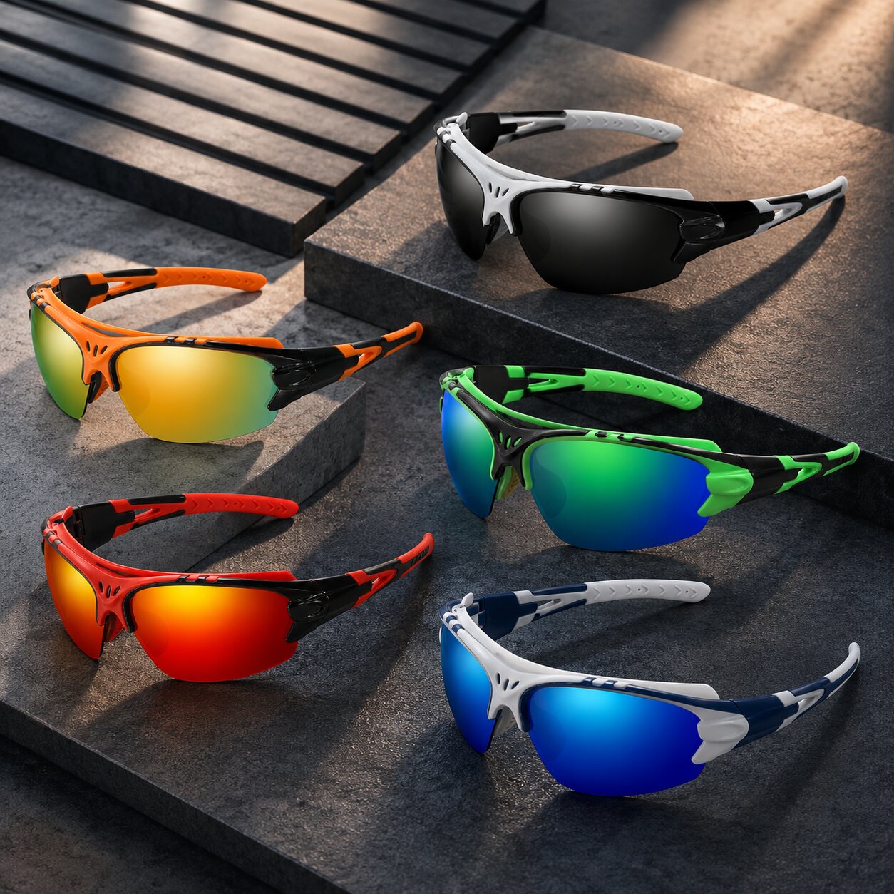 Polarisierte Sportsonnenbrille | UV400 Schutz | Leichtes Design