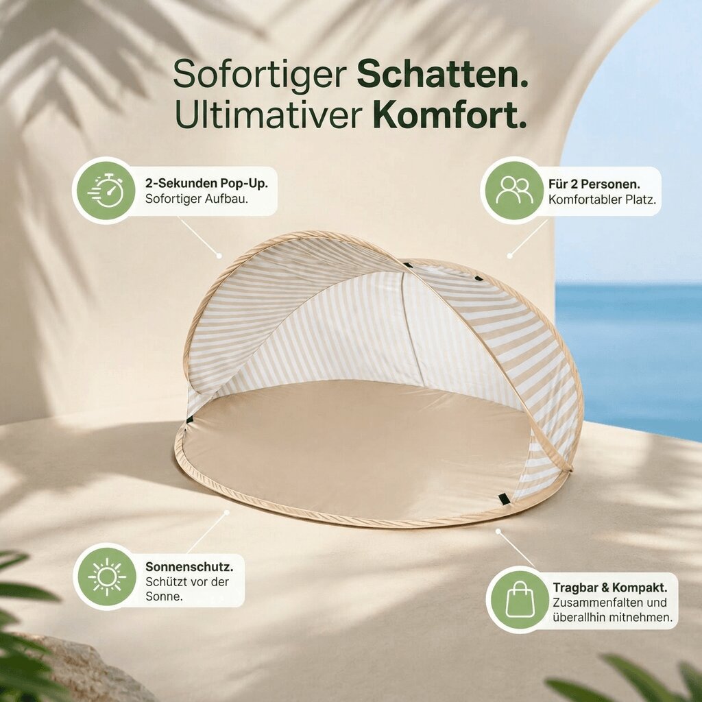 pop up tent zusammenfalten Strandzelt | Für 2 Personen | Sofortaufbau Renk:Mor Strandcamping Podersdorf am See Star Wars Classic