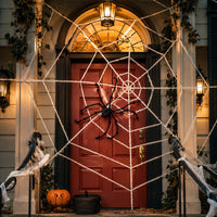 Riesiges Spinnennetz für Halloween Deko