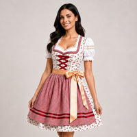 Rosa Dirndl mit Blumenmuster