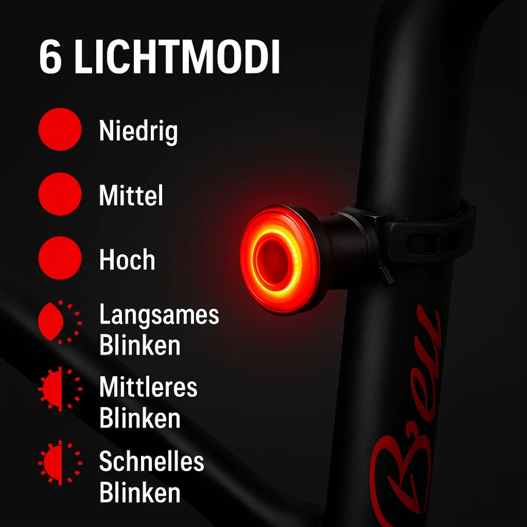 rennrad rücklicht led Rücklicht & Bremslicht für Fahrrad und Rennrad mit 6 Modi und Akku