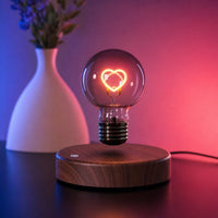 Schwebende Herz Lampe mit Magnet Levitations Effekt | LED Ambient Light mit Regenbogen Look | Schwebeherz