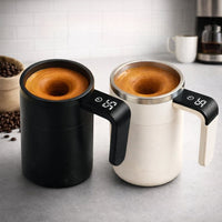 Selbstrührende Tasse mit LCD & USB | Automatischer Becher für Kaffee und mehr | RührMeister