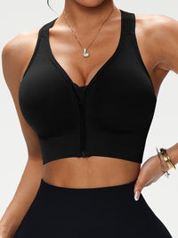 Sport BH mit Reißverschluss ohne Bügel für Damen | Push up BH | Zentiva