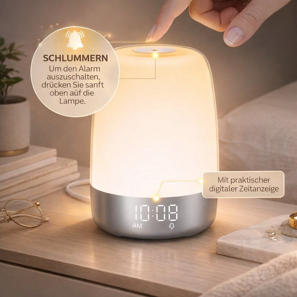 Daylight alarm clock | Sunrise simulation | Dimmable night light