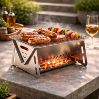 Tragbarer Holzkohlegrill | Kohlegrill für Garten, Camping & Outdoor | Grillstahl