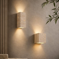LED Wandleuchte aus Travertin | Travertglanz