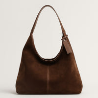 Umhängetasche für Damen | Schultertasche aus Wildleder | Vintage Tasche | Lederin