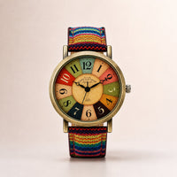 Vintage Uhr für Damen mit geflochtenem Armband