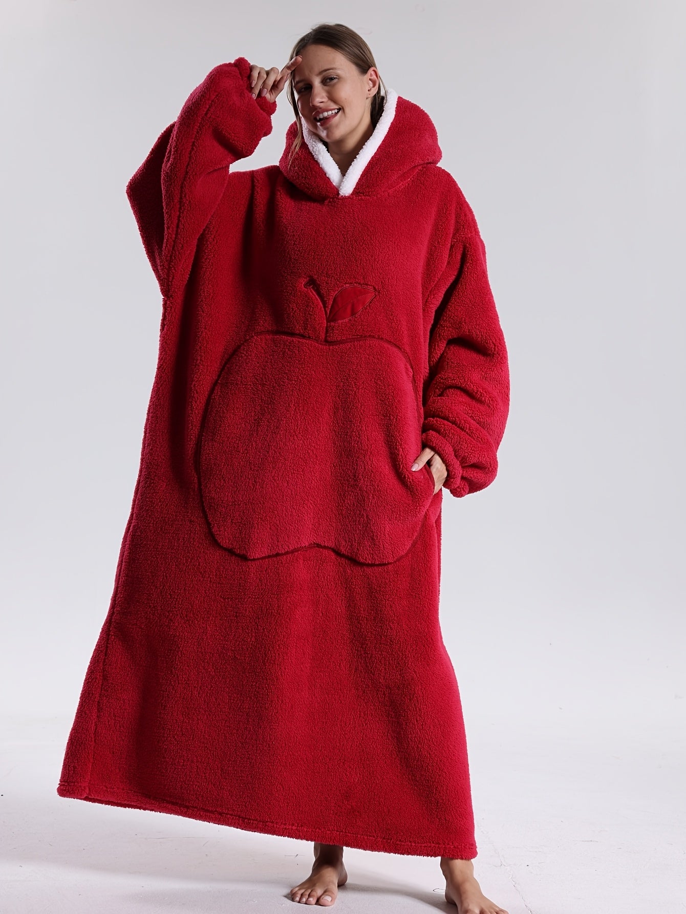 Hoodie Decke | Decke mit Ärmeln | Tragbarer Decken Pullover