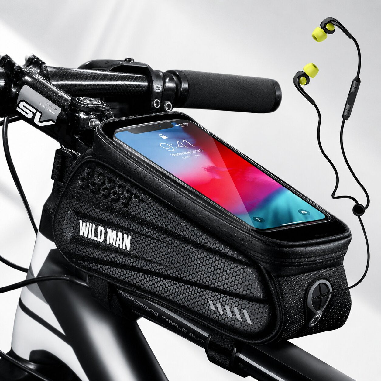 Wasserdichte Fahrradtasche mit Handyhalterung