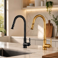 Wasserhahn Küche | Ausziehbare Küchenarmatur | Spültischarmatur | Messingkrone