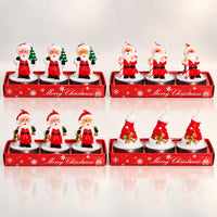 Velas de té navideñas con diseño de Papá Noel | Wicknoel