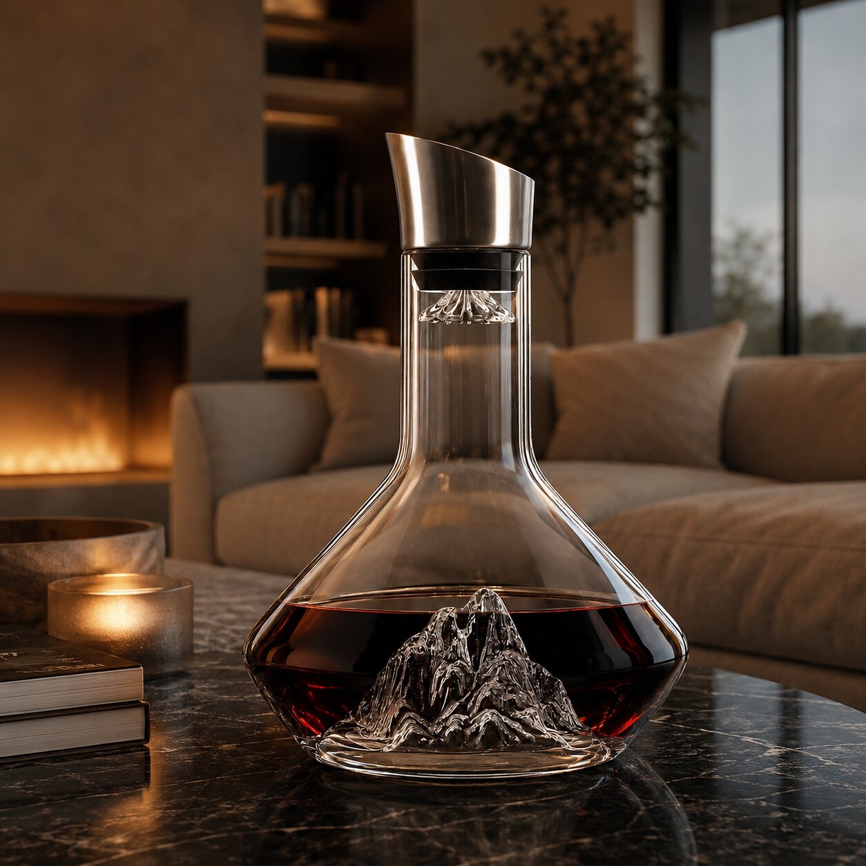 Weinkaraffe | 1500 ml Kristallglas im Eisberg Design